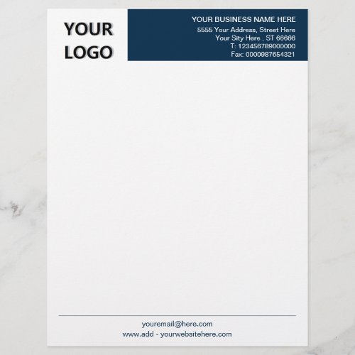 Your Logo Business Office Letterhead Choose Colors