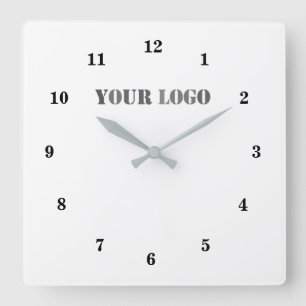 Your Logo Business Office Personalized Promotional Square Wall Clock