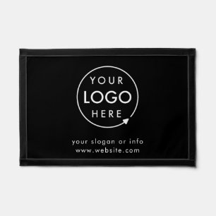 Your Logo Business Professional Modern Black Pennant