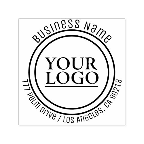 Your Logo Business Promo DIY Name  Address Self_inking Stamp