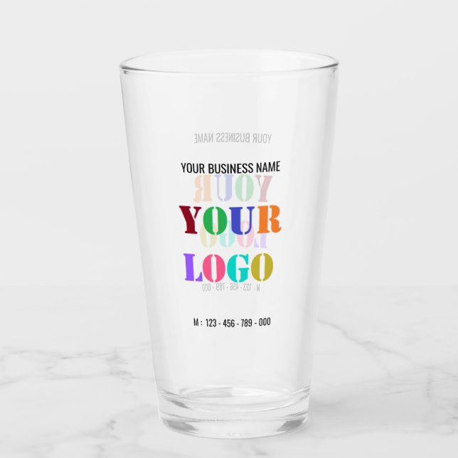 Your Logo Business Promotion Personalized Glass (Front)