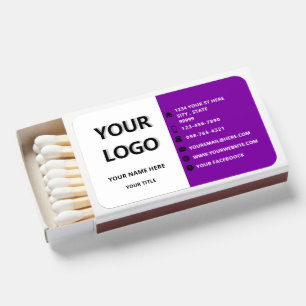 Your Logo Business Promotional Matchboxes Example