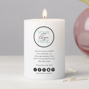 Your Logo Business Promotional Pillar Candle