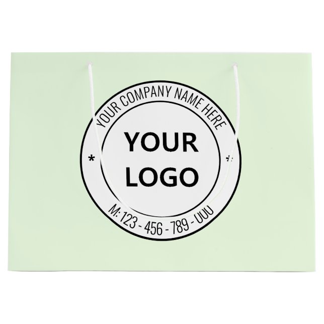 Your Logo Business Promotional Simple Personalized Large Gift Bag (Front)
