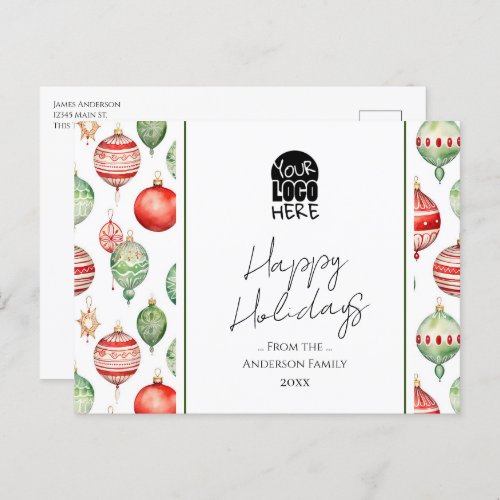 Your Logo Christmas Greetings  Postcard