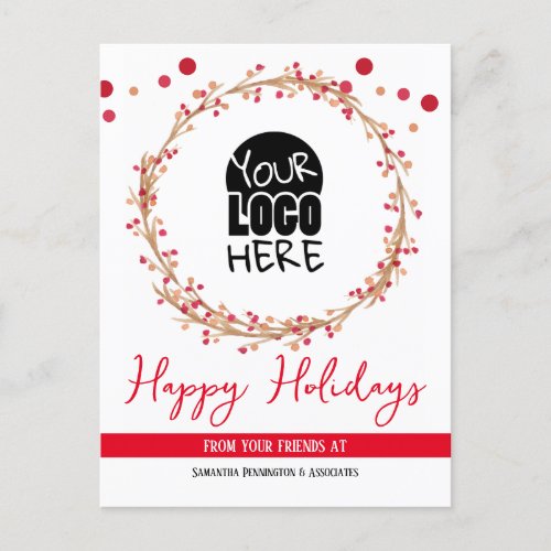 Your Logo Christmas Holiday Postcard