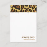 Your Logo Classic Leopard Print Earrings Holder Business Card
