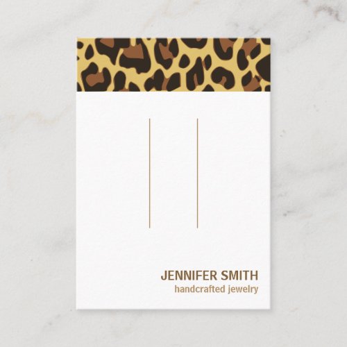 Your Logo Classic Leopard Print Hair Clip Holder Business Card