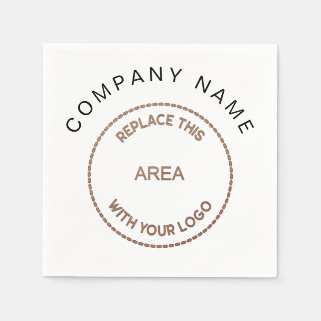 Your Logo Company Name Corporate Napkins (Front)