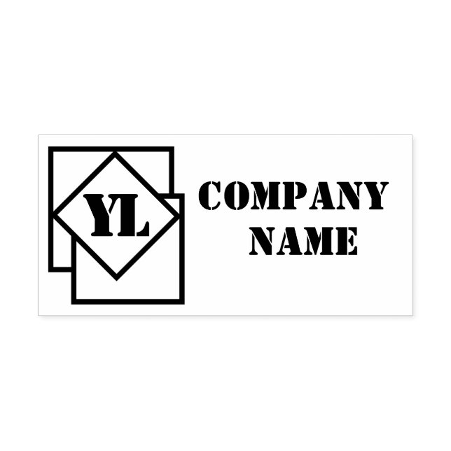 your LOGO .COMPANY NAME Self-inking Stamp (Design)