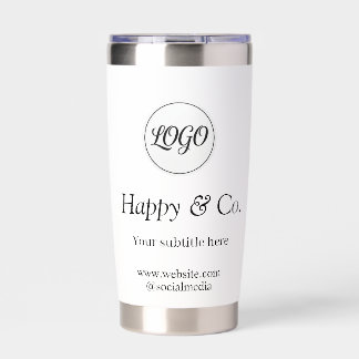 your logo company name subtitle website social insulated tumbler