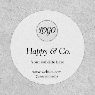 your logo company name subtitle website social patch
