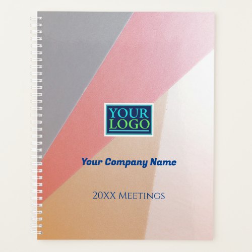 Your Logo Company Name Year Meetings Geometric Planner