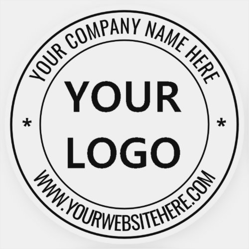 Your Logo Company Stamp Design Promotional Sticker