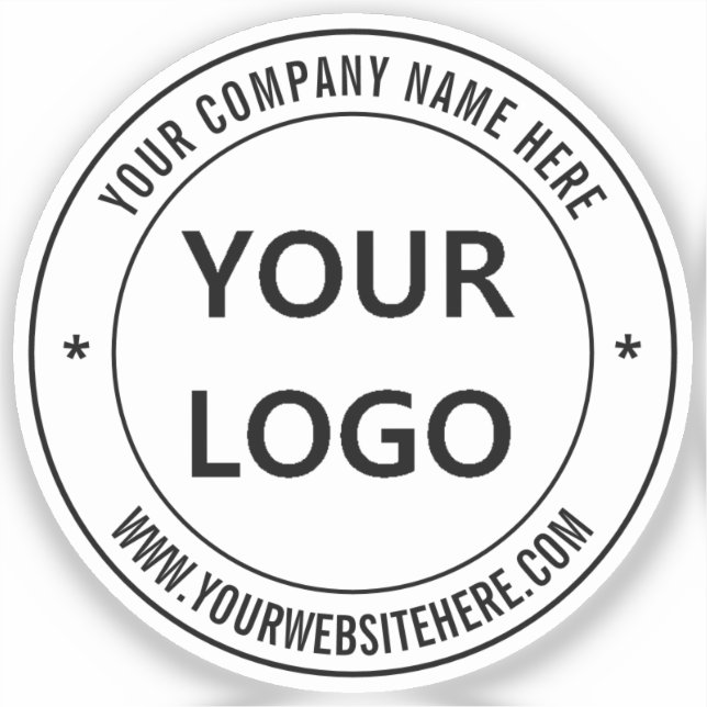 Your Logo Company Stamp Promotional Personalized Sticker (Front)