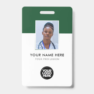 Your Logo Corporate Business Health Emerald Green Badge