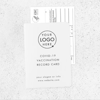 Your Logo Covid-19 Vaccination Record Card Holder by GuavaDesign at Zazzle