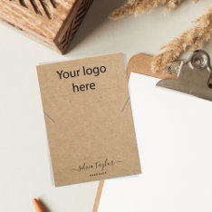 Your Logo Craft  Necklace Earring Display Card at Zazzle