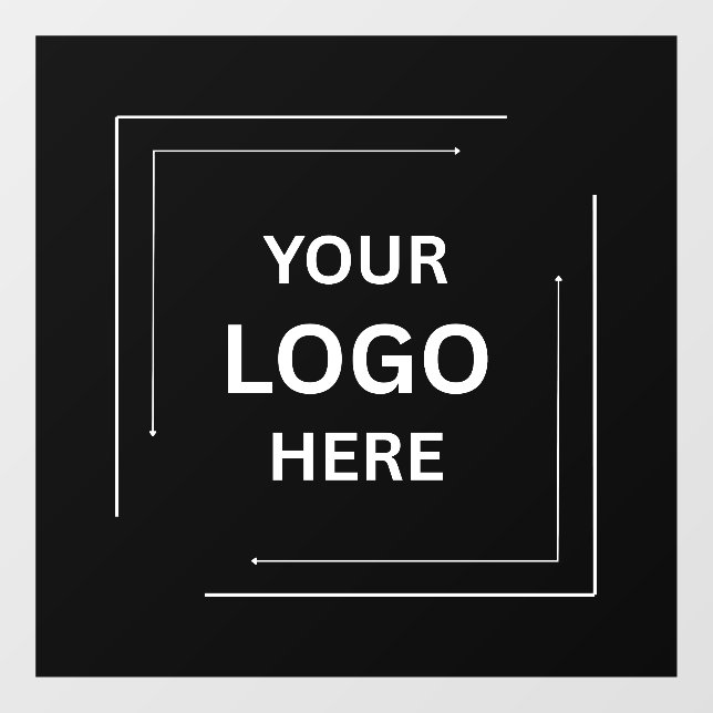 Your Logo | Custom Black Business Square Window Cling (Sheet)