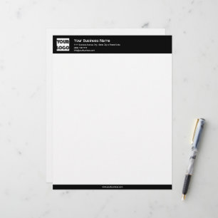 Your Logo Custom Business Black Letterhead