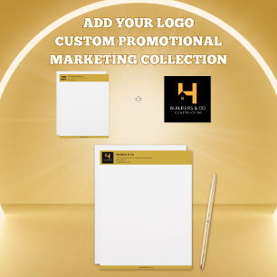 Your Logo Custom Business Gold Letterhead