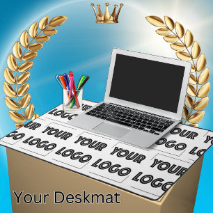 Your Logo Custom Business Marketing Desk Mat