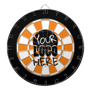 Your Logo Custom Orange and White Dart Board