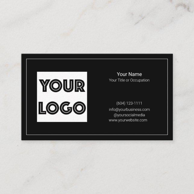 Your Logo Custom QR Code Marketing Business Card (Front)