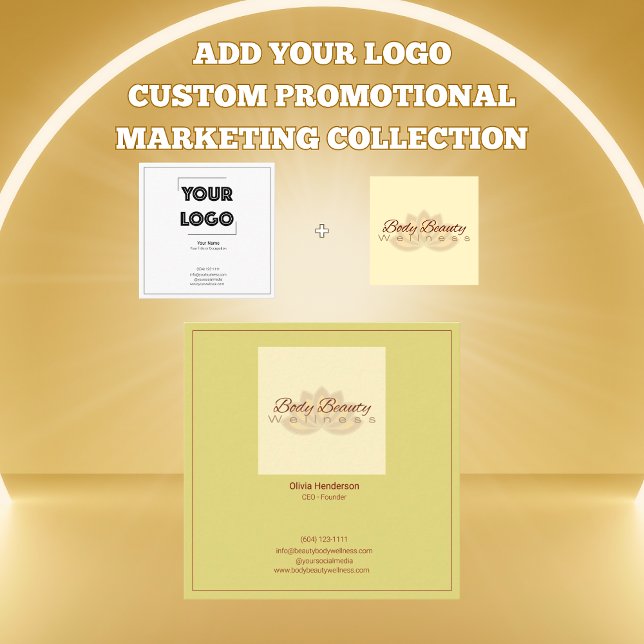 Your Logo Custom QR Code Marketing Square Business Card (Creator Uploaded)