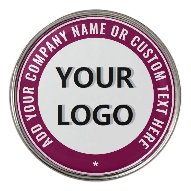 Your Logo Custom Text Golf Ball Marker Example (Front)