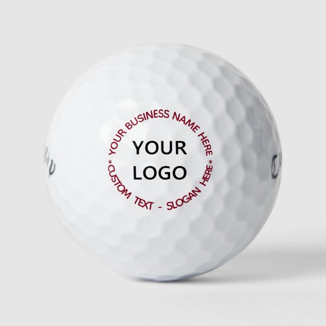 Your Logo Custom Text Golf Balls Stamps Example (Front)