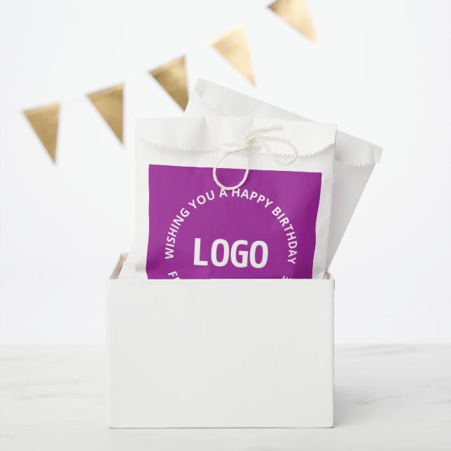 Your Logo & Custom Text | Happy Birthday From… Favor Bag (Party)