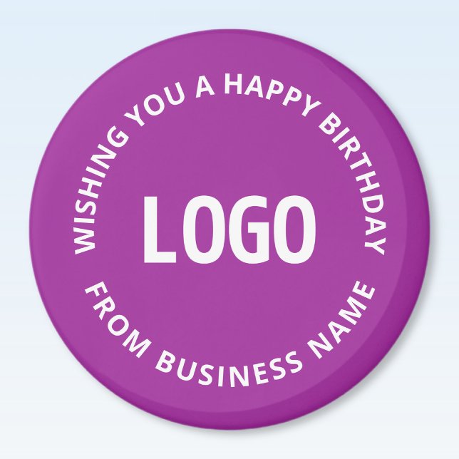 Your Logo & Custom Text | Happy Birthday From… Magnet (Creator Uploaded)