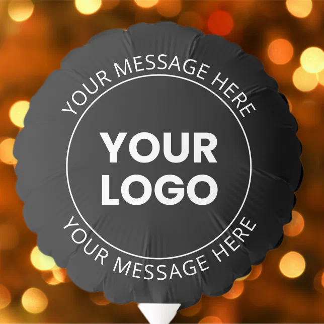 Your Logo & Customizable Circular Text Balloon | Zazzle