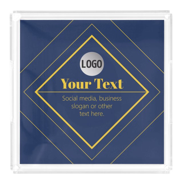 Your Logo & Customizable Design Template Acrylic Tray (Large)