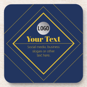 Your Logo & Customizable Design Template Beverage Coaster