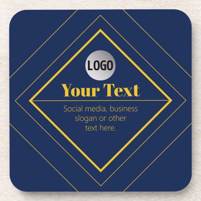 Your Logo & Customizable Design Template Beverage Coaster (Front)