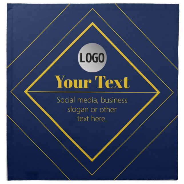 Your Logo & Customizable Design Template Cloth Napkin (Front)