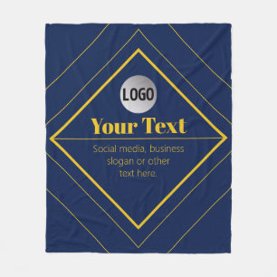 Your Logo & Customizable Design Template Fleece Blanket