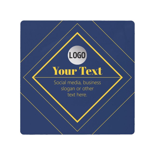 Your Logo & Customizable Design Template Metal Print (Front)