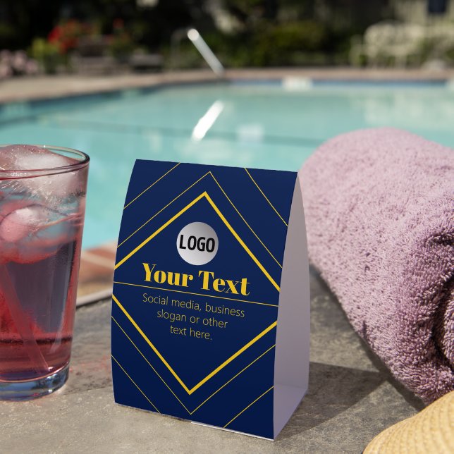 Your Logo & Customizable Design Template Paper Table Tent (Insitu(On Table))