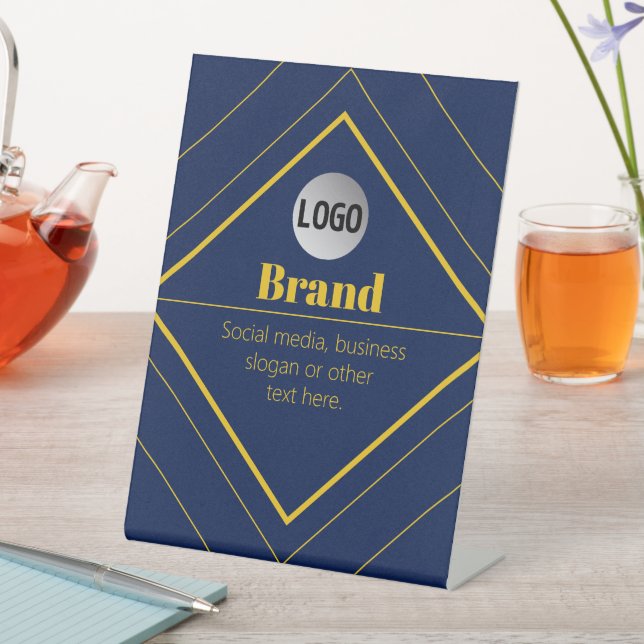 Your Logo & Customizable Design Template Pedestal Sign (In SItu)