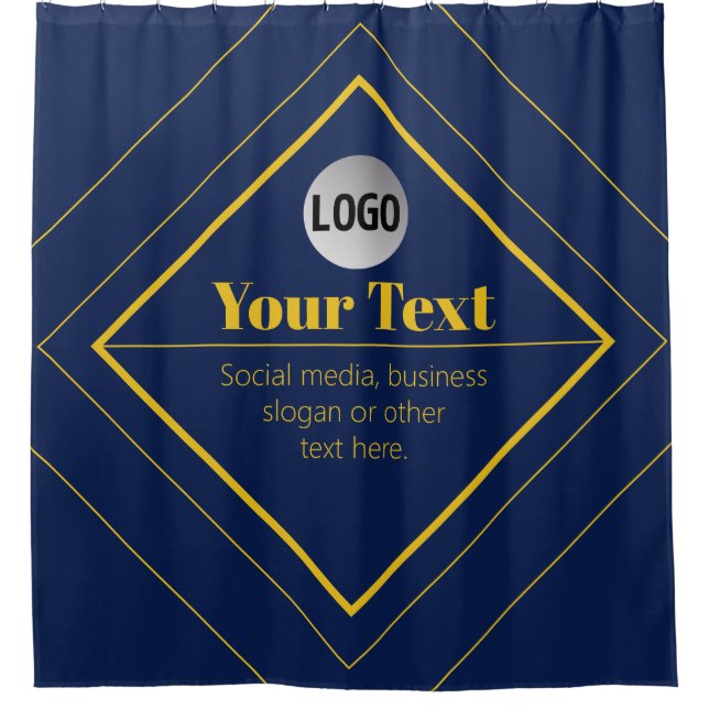 Your Logo & Customizable Design Template Shower Curtain (Front)