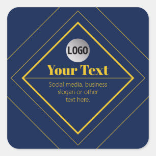Your Logo & Customizable Design Template Square Sticker