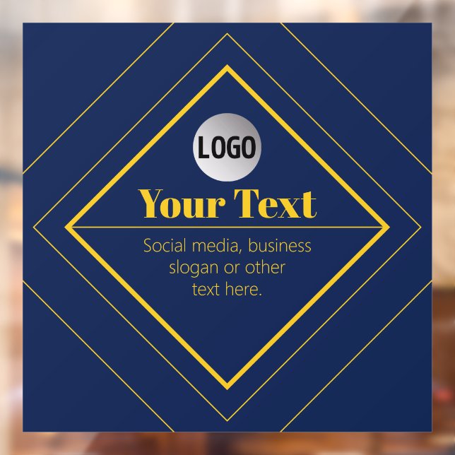 Your Logo & Customizable Design Template Window Cling (Sheet 2)