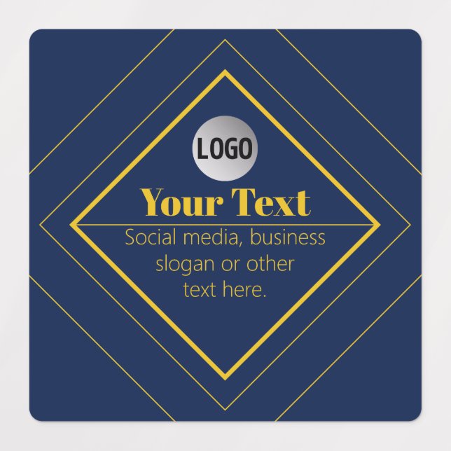 Your Logo & Customizable Design Waterproof Labels (Design 1)