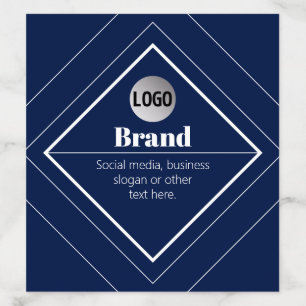 Your Logo & Customizable Modern Design Navy Blue Envelope Liner