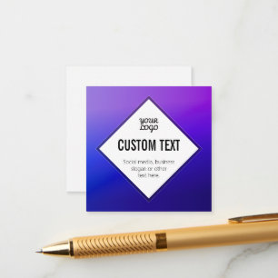 Your Logo & Customizable Text Purple Ombre Enclosure Card