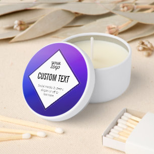 Your Logo & Customizable Text   Purple Ombre Mini Candle Favors