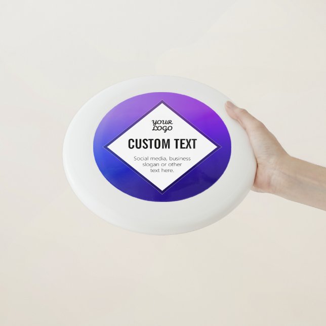 Your Logo & Customizable Text | Purple Ombre Wham-O Frisbee (In Hand)